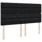 Preview: Boxspringbett mit Matratze Schwarz 180x200 cm Samt