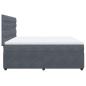 Preview: Boxspringbett mit Matratze Dunkelgrau 200x200 cm Samt