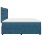 Preview: Boxspringbett mit Matratze Dunkelblau 200x200 cm Samt