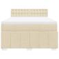 Preview: Boxspringbett mit Matratze Creme 160x200 cm Stoff