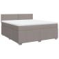 Preview: Boxspringbett mit Matratze Taupe 180x200 cm Stoff