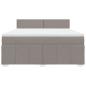 Preview: Boxspringbett mit Matratze Taupe 180x200 cm Stoff