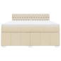 Preview: Boxspringbett mit Matratze Creme 180x200 cm Stoff