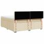 Preview: Boxspringbett mit Matratze Creme 180x200 cm Stoff