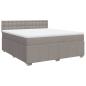 Preview: Boxspringbett mit Matratze Taupe 180x200 cm Stoff