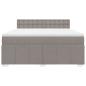 Preview: Boxspringbett mit Matratze Taupe 180x200 cm Stoff