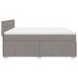 Preview: Boxspringbett mit Matratze Taupe 180x200 cm Stoff