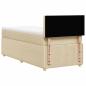 Preview: Boxspringbett mit Matratze Creme 90x200 cm Stoff