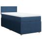 Preview: Boxspringbett mit Matratze Blau 100x200 cm Stoff