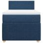Preview: Boxspringbett mit Matratze Blau 100x200 cm Stoff