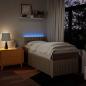 Preview: Boxspringbett mit Matratze Creme 100x200 cm Stoff