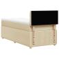 Preview: Boxspringbett mit Matratze Creme 100x200 cm Stoff