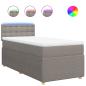 Preview: Boxspringbett mit Matratze Taupe 100x200 cm Stoff