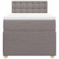 Preview: Boxspringbett mit Matratze Taupe 100x200 cm Stoff