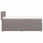 Preview: Boxspringbett mit Matratze Taupe 100x200 cm Stoff