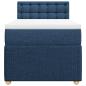 Preview: Boxspringbett mit Matratze Blau 100x200 cm Stoff