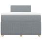 Preview: Boxspringbett mit Matratze Hellgrau 120x200 cm Stoff