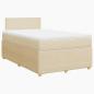 Preview: Boxspringbett mit Matratze Creme 120x200 cm Stoff