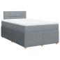 Preview: Boxspringbett mit Matratze Hellgrau 120x200 cm Stoff