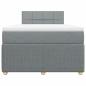 Preview: Boxspringbett mit Matratze Hellgrau 120x200 cm Stoff