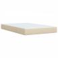 Preview: Boxspringbett mit Matratze Creme 120x200 cm Stoff