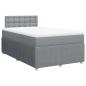 Preview: Boxspringbett mit Matratze Hellgrau 120x200 cm Stoff
