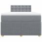 Preview: Boxspringbett mit Matratze Hellgrau 120x200 cm Stoff