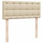 Preview: Boxspringbett mit Matratze Creme 120x200 cm Stoff