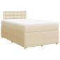 Preview: Boxspringbett mit Matratze Creme 120x200 cm Stoff