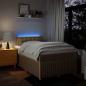 Preview: Boxspringbett mit Matratze Creme 120x200 cm Stoff