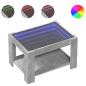 Preview: LED-Couchtisch Betongrau 73x53x45 cm Holzwerkstoff