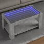 Preview: ARDEBO.de - LED-Couchtisch Betongrau 93x53x45 cm Holzwerkstoff