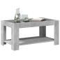 Preview: LED-Couchtisch Betongrau 93x53x45 cm Holzwerkstoff