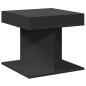 Preview: LED-Couchtisch Schwarz 50x50x45 cm Holzwerkstoff