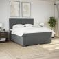 Preview: Boxspringbett mit Matratze Dunkelgrau 180x200 cm Stoff