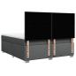 Preview: Boxspringbett mit Matratze Dunkelgrau 180x200 cm Stoff
