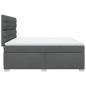 Preview: Boxspringbett mit Matratze Dunkelgrau 180x200 cm Stoff