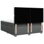 Preview: Boxspringbett mit Matratze Dunkelgrau 180x200 cm Stoff