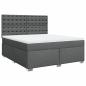 Preview: Boxspringbett mit Matratze Dunkelgrau 180x200 cm Stoff