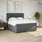Preview: Boxspringbett mit Matratze Dunkelgrau 180x200 cm Stoff