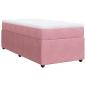 Preview: ARDEBO.de - Boxspringbett mit Matratze Rosa 80x200 cm Samt
