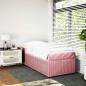 Preview: Boxspringbett mit Matratze Rosa 80x200 cm Samt