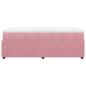 Preview: Boxspringbett mit Matratze Rosa 80x200 cm Samt
