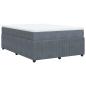 Preview: Boxspringbett mit Matratze Dunkelgrau 160x200 cm Samt