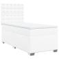 Preview: Boxspringbett mit Matratze Weiß 90x190 cm Kunstleder