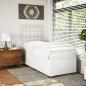 Preview: Boxspringbett mit Matratze Weiß 90x190 cm Kunstleder