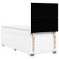 Preview: Boxspringbett mit Matratze Weiß 90x190 cm Kunstleder