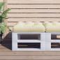 Preview: ARDEBO.de - Palettenkissen Creme 50x50x12 cm Stoff