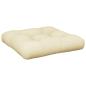 Preview: Palettenkissen Creme 50x50x12 cm Stoff