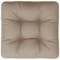 Preview: Palettenkissen Taupe 50x50x12 cm Stoff